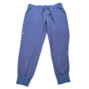 Greys Anatomy by Barco Stretch Jogger Scrub Pants Women's Size LP Petite Blue